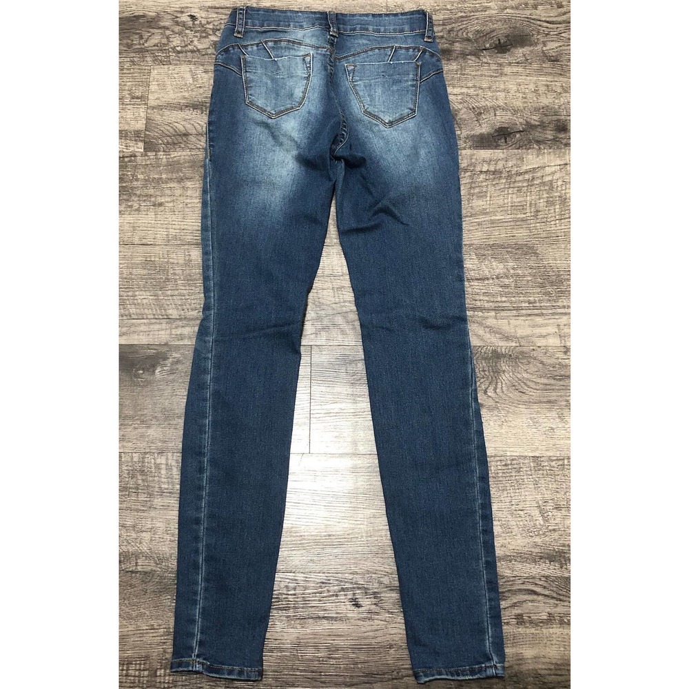 Blue Asphalt Women's Size 1/25 Jeans Killer Curves Skinny Dark Blue Stretch E2 - Picture 2 of 6